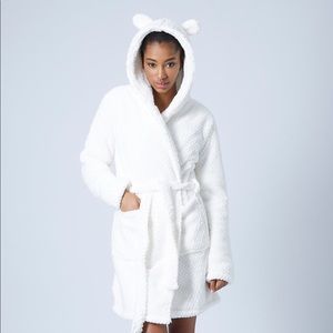 topshop teddy robe (white)